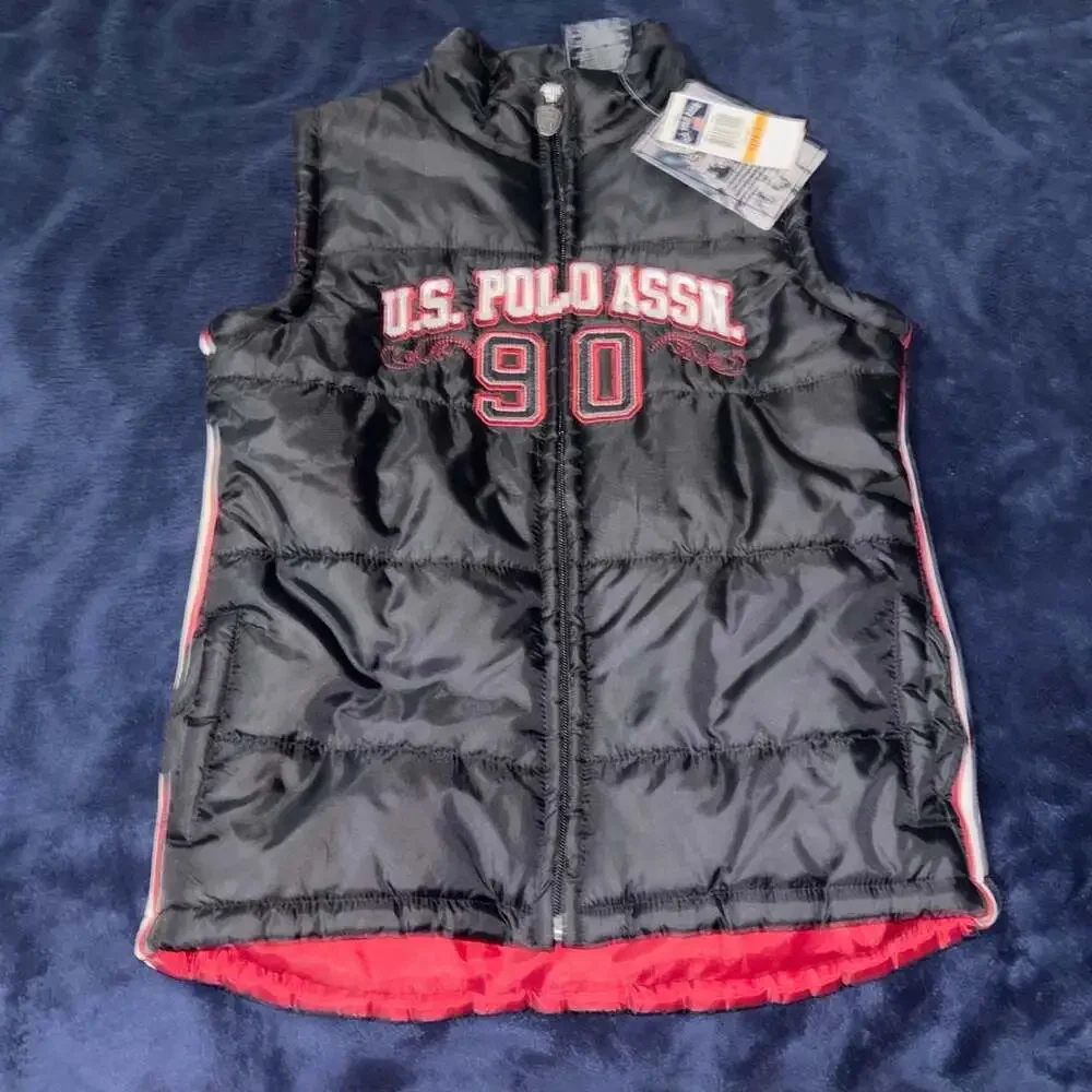 U.S. Polo Assn. Black Puffer Vest Size 7